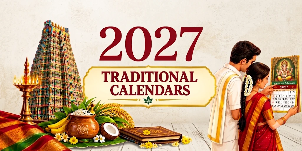 2027 Traditional Calendars - Tamil Culture, Temple Heritage and Family Tradition by Yanai Calendar